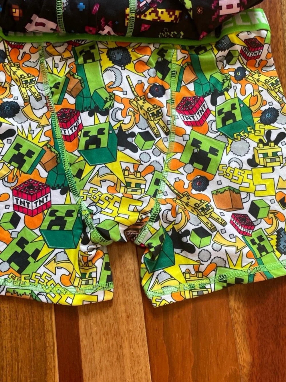 Minecraft Boys' Green Athletic Boxer Briefs - 4 Pack (XL)
